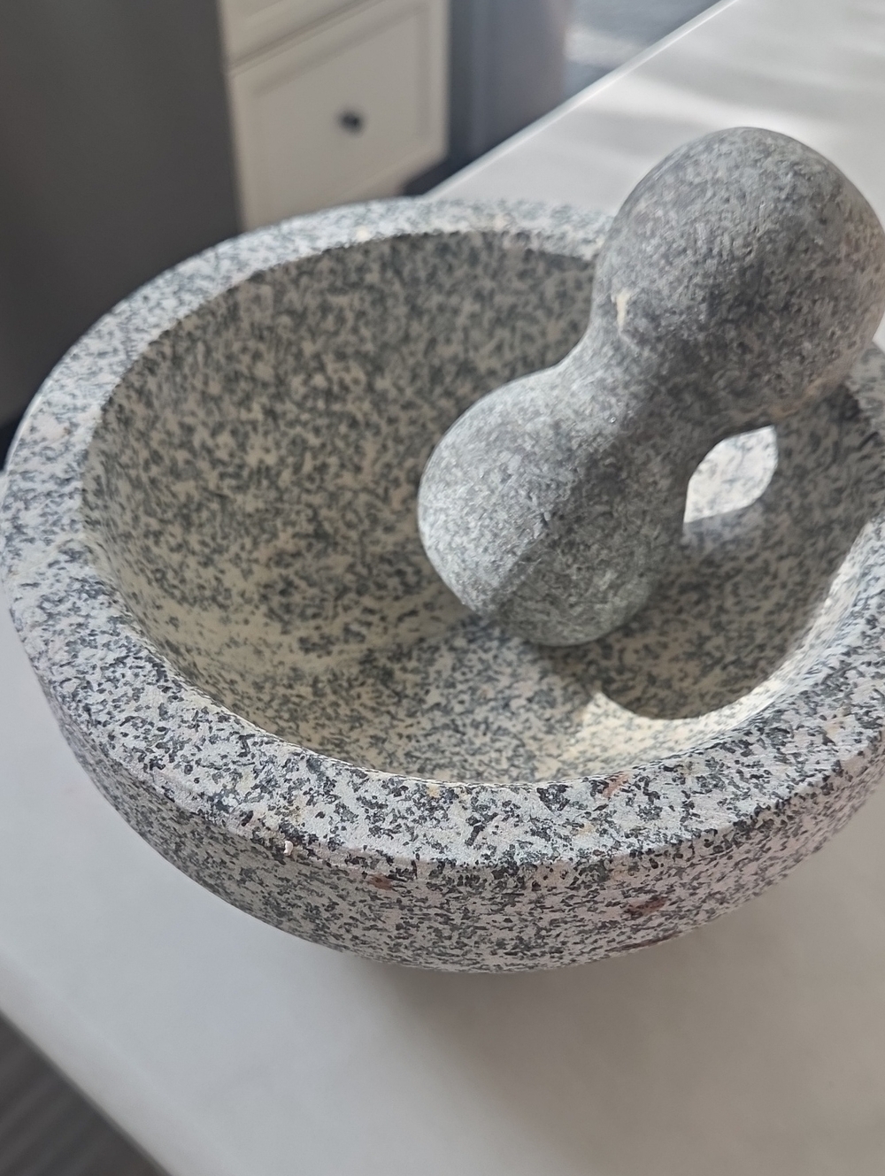 Granite Mortar and Pestle Bowl - Gray